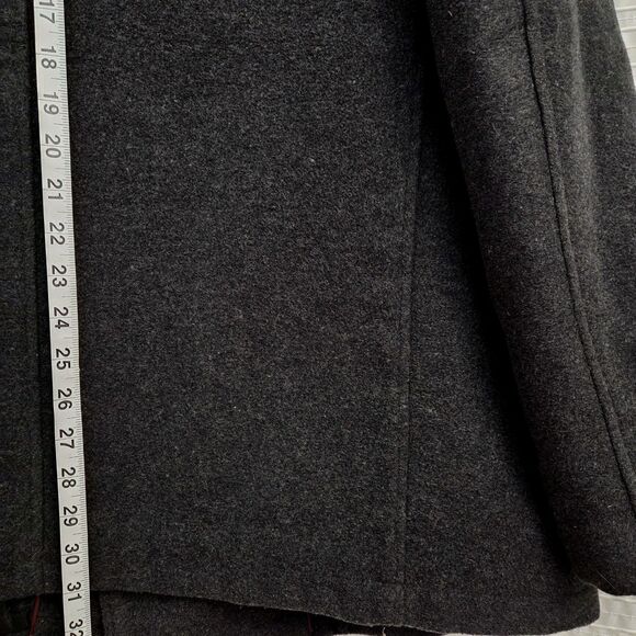 Kenneth Cole Reaction Pea Coat Men's XXL Double Breasted Wool Blend Charcoal - Picture 6 of 13